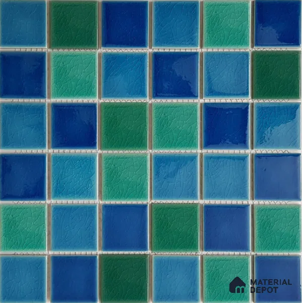 Mosaic Floor & Wall Tile TL 10720 B | 303 X 303 mm (Chip Size 73x73 mm) Glossy Finish Porcelain Tile - 6 mm | Suitable For Outdoor, Swimming Pool Area