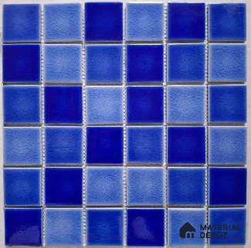 Mosaic Floor & Wall Tile TL 10616 B | 303 X 303 mm (Chip Size 48x48 mm) Glossy Finish Porcelain Tile - 6 mm | Suitable For Outdoor, Swimming Pool Area