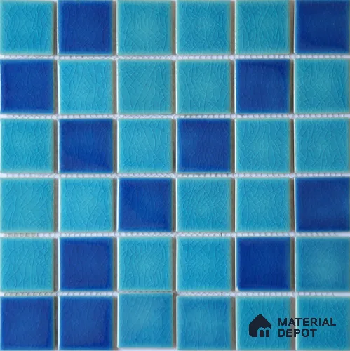 Mosaic Floor & Wall Tile TL 10618 D | 303 X 303 mm (Chip Size 23x23 mm) Glossy Finish Porcelain Tile - 6 mm | Suitable For Outdoor, Swimming Pool Area