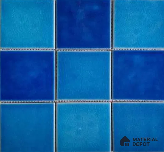 Mosaic Floor & Wall Tile TL 10618 | 303 X 303 mm (Chip Size 98x98 mm) Glossy Finish Porcelain Tile - 8 mm | Suitable For Outdoor, Swimming Pool Area