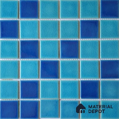 Mosaic Floor & Wall Tile TL 10618 | 303 X 303 mm (Chip Size 98x98 mm) Glossy Finish Porcelain Tile - 8 mm | Suitable For Outdoor, Swimming Pool Area