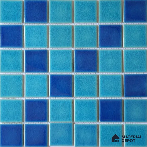 Mosaic Floor & Wall Tile TL 10618 | 303 X 303 mm (Chip Size 98x98 mm) Glossy Finish Porcelain Tile - 8 mm | Suitable For Outdoor, Swimming Pool Area