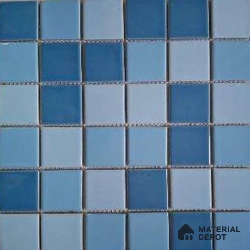 Mosaic Floor & Wall Tile TL 10614 D | 303 X 303 mm (Chip Size 23x23 mm) Glossy Finish Porcelain Tile - 6 mm | Suitable For Outdoor, Swimming Pool Area