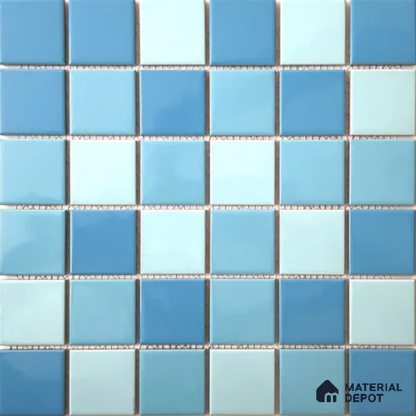 Mosaic Floor & Wall Tile TL 10614 D | 303 X 303 mm (Chip Size 23x23 mm) Glossy Finish Porcelain Tile - 6 mm | Suitable For Outdoor, Swimming Pool Area