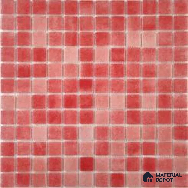Mosaic Floor & Wall Tile TL 10696 | 317.6 x 317.6 mm (Chip Size 25x25 mm) Glossy Finish Glass Tile - 5 mm | Suitable For Outdoor, Swimming Pool Area