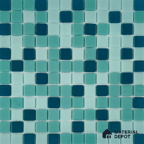 Mosaic Floor & Wall Tile TL 10594 | 317.6 x 317.6 mm (Chip Size 25x25 mm) Glossy Finish Glass Tile - 5 mm | Suitable For Outdoor, Swimming Pool Area