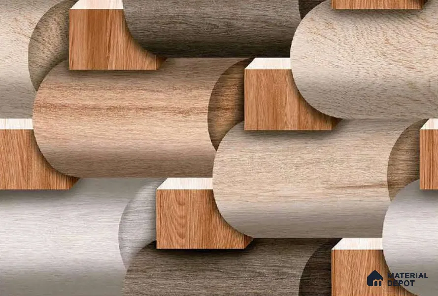 Wood Look Wall Tile TL 08792 18X12 inch Glossy Finish Ceramic Tile - 8 mm