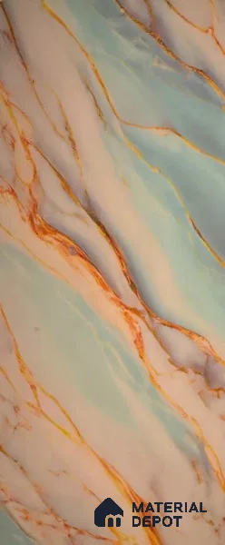 Multi Colour Marble Look Alabaster Sheet/Panel 8 ft x 4 ft - 6 mm | PN 05873 (MN 939) | Suitable for Pooja Room, Feature Wall, Ceiling & Reception | Width is Subjected to 5% Variation