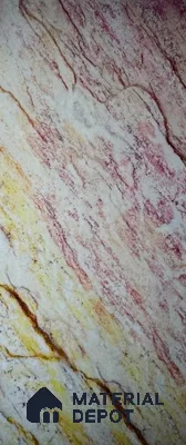 Multi Colour Marble Look Alabaster Sheet/Panel 8 ft x 4 ft - 6 mm | PN 05870 (MN 936) | Suitable for Pooja Room, Feature Wall, Ceiling & Reception | Width is Subjected to 5% Variation