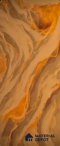 Multi Colour Marble Look Alabaster Sheet/Panel 8 ft x 4 ft - 6 mm | PN 05866 (MN 932) | Suitable for Pooja Room, Feature Wall, Ceiling & Reception | Width is Subjected to 5% Variation