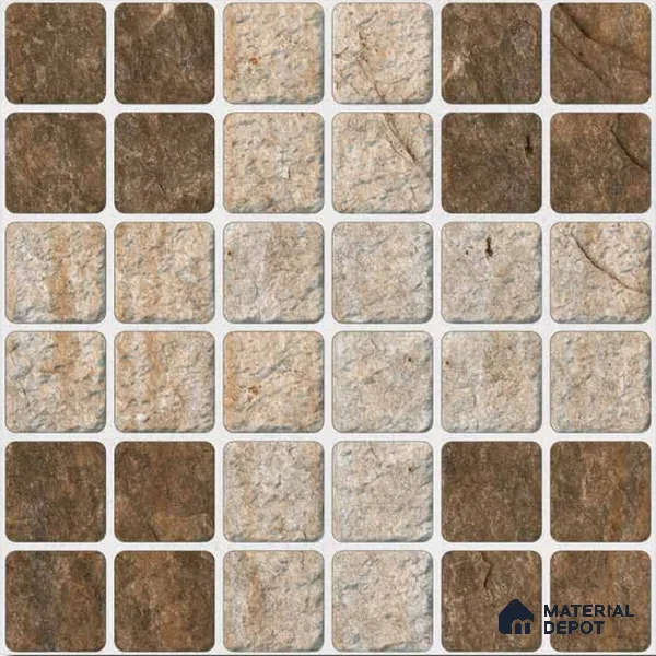 Stone Look Tile TL 09661 12x12 inch Matte Finish Vitrified Tile - 8 mm | Please Expect a Slight Variation of Pattern