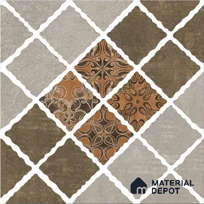 Stone Look  Tile TL 09666 12x12 inch Matte Finish Vitrified Tile - 8 mm | Please Expect a Slight Variation of Pattern
