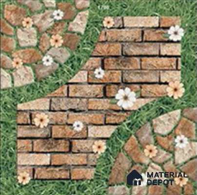 Patterned Look  Tile TL 09671 16x16 inch Matte Finish Vitrified Tile - 12 mm | Pattern Alignment May Vary | 2-3 mm Spacer is Mandatory