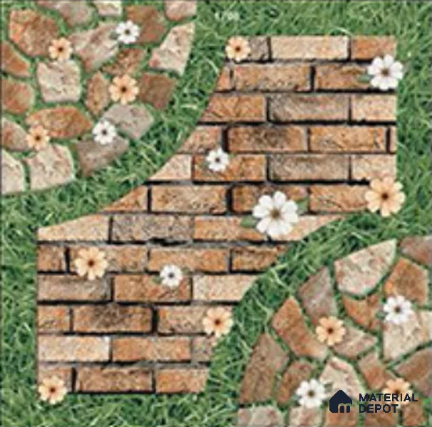 Patterned Look Tile TL 09671 16x16 inch Matte Finish Vitrified Tile - 12 mm | Pattern Alignment May Vary | 2-3 mm Spacer is Mandatory