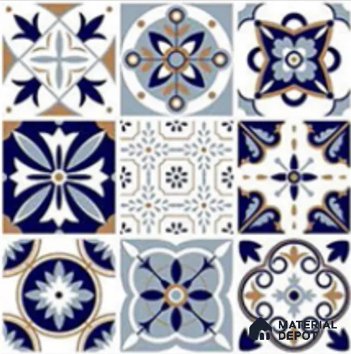 Moroccan Look  Tile TL 09688 16x16 inch Matte Finish Vitrified Tile - 12 mm | Pattern Alignment May Vary | 2-3 mm Spacer is Mandatory
