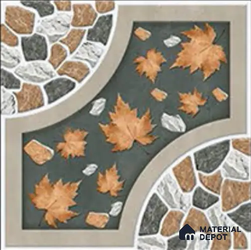 Patterned Look Tile TL 09672 16x16 inch Matte Finish Vitrified Tile - 12 mm | Pattern Alignment May Vary | 2-3 mm Spacer is Mandatory