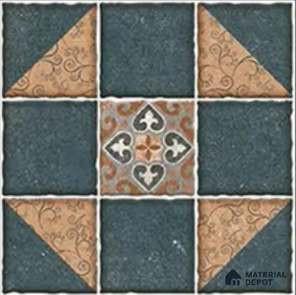 Stone Look Tile TL 09674 16x16 inch Matte Finish Vitrified Tile - 12 mm | Pattern Alignment May Vary | 2-3 mm Spacer is Mandatory