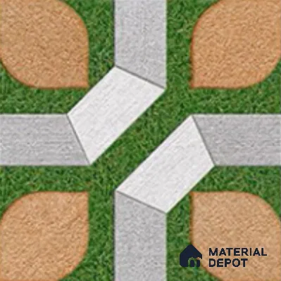 Patterned Look  Tile TL 09681 16x16 inch Matte Finish Vitrified Tile - 12 mm | Pattern Alignment May Vary | 2-3 mm Spacer is Mandatory