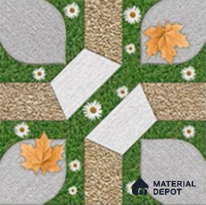 Patterned Look  Tile TL 09680 16x16 inch Matte Finish Vitrified Tile - 12 mm | Pattern Alignment May Vary | 2-3 mm Spacer is Mandatory