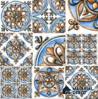 Moroccan Look  Tile TL 09687 16x16 inch Matte Finish Vitrified Tile - 12 mm | Pattern Alignment May Vary | 2-3 mm Spacer is Mandatory