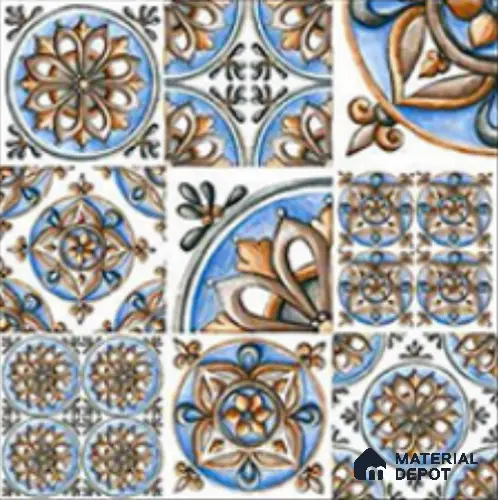 Moroccan Look Tile TL 09687 16x16 inch Matte Finish Vitrified Tile - 12 mm | Pattern Alignment May Vary | 2-3 mm Spacer is Mandatory
