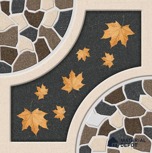 TL 08747 Multi Colour 1.31 ft x 1.31 ft Matte Finish Vitrified Floor Tile - 11 mm | Pattern Alignment May Vary | 2-3 mm Spacer is Mandatory
