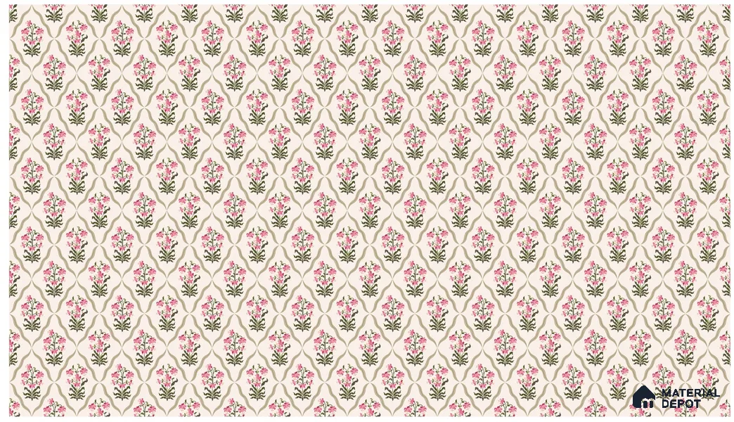 Paisley Blossom Flow Wallpaper with African Bohemian Spirit and Floral Motif | WP 05272 B Non Woven | 150 GSM WP01MTF Paper | (MOQ = 30 Sq. Ft.)