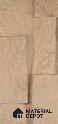 Beige PU Stone Panel 4 ft x 1.5 ft Greek Stone Series | PN 06154 BX Earth Stone Exterior Grade PU Stone Panel | Thickness Varies from 75 mm - 85 mm | Width is Subjected to 5% Variation