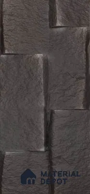 Black PU Stone Panel 4 ft x 1.5 ft Greek Stone Series | PN 06154 BZ Forge Rock Exterior Grade PU Stone Panel | Thickness Varies from 75 mm - 85 mm | Width is Subjected to 5% Variation