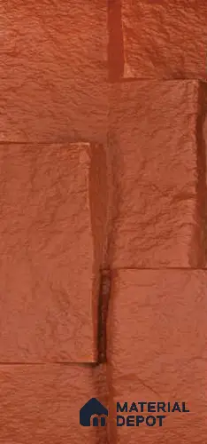 Pumpkin Orange PU Stone Panel 4 ft x 1.5 ft Greek Stone Series | PN 05864 BV Canyon Clay Interior Grade PU Stone Panel | Thickness Varies from 75 mm - 85 mm | Width is Subjected to 5% Variation