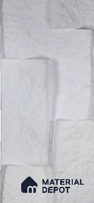 Ice White PU Stone Panel 8 ft x 1.5 ft Greek Stone Series | PN 06154 CK Frost Stone Exterior Grade PU Stone Panel | Thickness Varies from 75 mm - 85 mm | Width is Subjected to 5% Variation