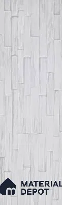 Ice White PU Stone Panel 3.8 ft x 1 ft Mosaic Strips Series | PN 06154 AK Frost Stone Exterior Grade PU Stone Panel | Thickness Varies from 25 mm - 30 mm | Width is Subjected to 5% Variation