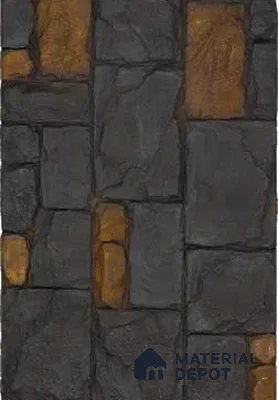 Grey PU Stone Panel 4 ft x 2.5 ft Terrado Stone Series | PN 06154 BM Urban Slate Exterior Grade PU Stone Panel | Thickness Varies from 100 mm - 110 mm | Width is Subjected to 5% Variation