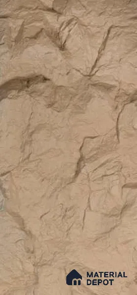 Ivory PU Stone Panel 4 ft x 2 ft Turkey Stone Series | PN 06154 CE Earth Stone Exterior Grade PU Stone Panel | Thickness Varies from 75 mm - 85 mm | Width is Subjected to 5% Variation