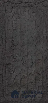 Black PU Stone Panel 4 ft x 2 ft Japanese Stone Series | PN 06154 CV Forge Rock Exterior Grade PU Stone Panel | Thickness Varies from 75 mm - 85 mm | Width is Subjected to 5% Variation