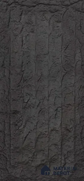 Black PU Stone Panel 4 ft x 2 ft Japanese Stone Series | PN 06154 CV Forge Rock Exterior Grade PU Stone Panel | Thickness Varies from 75 mm - 85 mm | Width is Subjected to 5% Variation