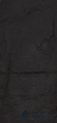 Black PU Stone Panel 4 ft x 2 ft Madrid Stone Series | PN 05864 S Forge Rock Interior Grade PU Stone Panel | Thickness Varies from 25 mm - 35 mm | Width is Subjected to 5% Variation