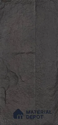 Black PU Stone Panel 4 ft x 2 ft Manton Stone Series | PN 05864 BI Forge Rock Interior Grade PU Stone Panel | Thickness Varies from 65 mm - 75 mm | Width is Subjected to 5% Variation