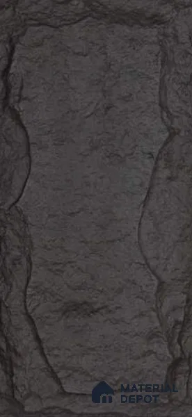 Black PU Stone Panel 4 ft x 2 ft Mega Stone Series | PN 05864 E Forge Rock Interior Grade PU Stone Panel | Thickness Varies from 50 mm - 65 mm | Width is Subjected to 5% Variation
