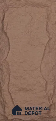 Brown PU Stone Panel 4 ft x 2 ft Mega Stone Series | PN 06154 D Dune Stone Exterior Grade PU Stone Panel | Thickness Varies from 50 mm - 65 mm | Width is Subjected to 5% Variation