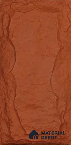Pumpkin Orange PU Stone Panel 4 ft x 2 ft Mega Stone Series | PN 06154 Canyon Clay Exterior Grade PU Stone Panel | Thickness Varies from 50 mm - 65 mm | Width is Subjected to 5% Variation