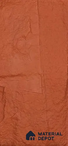 Pumpkin Orange PU Stone Panel 4 ft x 2 ft Shanton Stone Series | PN 05864 AX Canyon Clay Interior Grade PU Stone Panel | Thickness Varies from 65 mm - 75 mm | Width is Subjected to 5% Variation