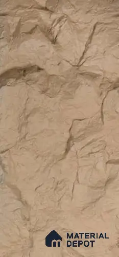 Ivory PU Stone Panel 8 ft x 2 ft Turkey Stone Series | PN 05864 BQ Earth Stone Interior Grade PU Stone Panel | Thickness Varies from 75 mm - 85 mm | Width is Subjected to 5% Variation