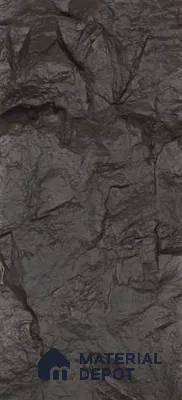 Charcoal Black PU Stone Panel 8 ft x 2 ft Turkey Stone Series | PN 06154 BS Forge Rock Exterior Grade PU Stone Panel | Thickness Varies from 75 mm - 85 mm | Width is Subjected to 5% Variation