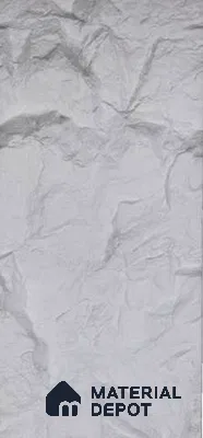 Ice White PU Stone Panel 8 ft x 2 ft Turkey Stone Series | PN 05864 BP Frost Stone Interior Grade PU Stone Panel | Thickness Varies from 75 mm - 85 mm | Width is Subjected to 5% Variation