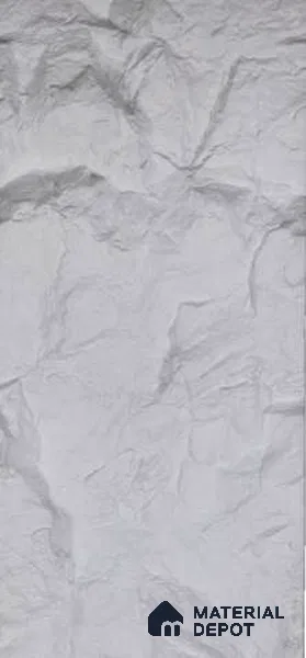 Ice White PU Stone Panel 8 ft x 2 ft Turkey Stone Series | PN 05864 BP Frost Stone Interior Grade PU Stone Panel | Thickness Varies from 75 mm - 85 mm | Width is Subjected to 5% Variation