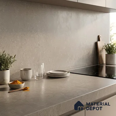 Plain Counter Top Slab TL 10613 Monotone Clay 8 ft x 2.6 ft Full Body Vitrified Matte Finish - 15 mm | Suitable For Counter Top, Dining Table Top & Window Frame