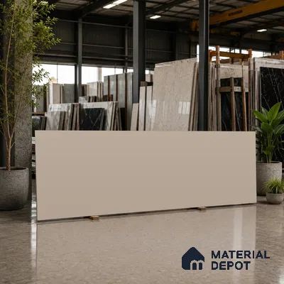 Plain Counter Top Slab TL 10613 Monotone Clay 8 ft x 2.6 ft Full Body Vitrified Matte Finish - 15 mm | Suitable For Counter Top, Dining Table Top & Window Frame