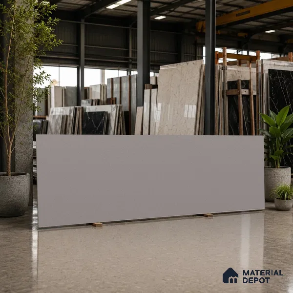 Plain Look Counter Top Slab TL 06025 Epic Graphite 8 ft x 2.6 ft mm Full Body Vitrified Matte Finish - 15 mm | Suitable For Counter Top, Dining Table Top & Window Frame