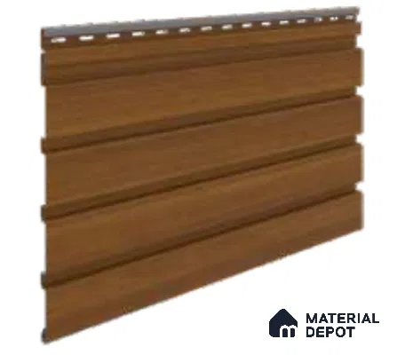 Brown Wooden 4 Flute Louver PN 06462 D (Walnut) 10 ft x 12 inch PVC Panel - 1 mm | Suitable for Feature Wall, TV Unit & Living Room | Width is Subjected to 5% Variation
